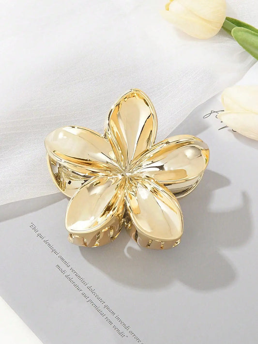 1/2 Pcs Fashion Simple Shiny Egg Flower Hair Claws For Women Girls Party Hair